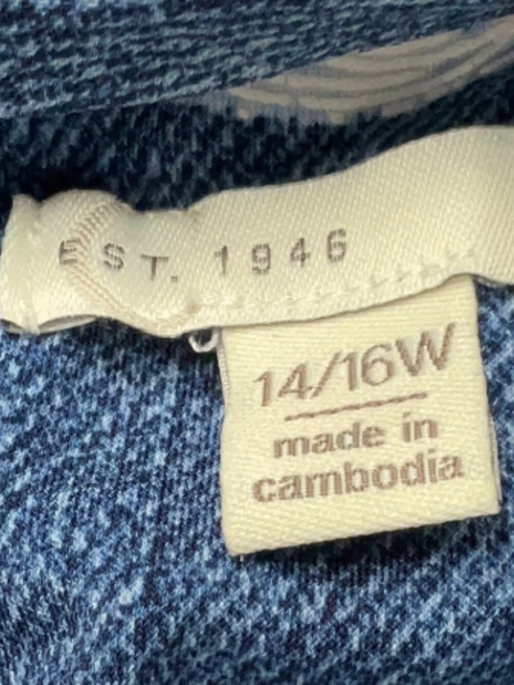 Cato Est. 1946 Royal Blue/White A-Line ,Polka Dot Dress - Size 14/16W - Picture 9 of 10